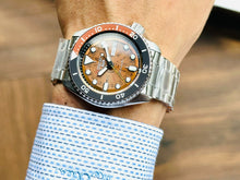 Load image into Gallery viewer, Seiko 5 Sports Sonar Special Edition Brown Dial Silver Steel Strap Watch For Men - SRPJ47K1