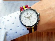 Load image into Gallery viewer, Tissot Quickster Chronograph NBA Miami Heat Edition White Dial Two Tone NATO Strap Watch for Men - T095.417.17.037.08