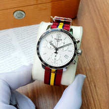 Load image into Gallery viewer, Tissot Quickster Chronograph NBA Miami Heat Edition White Dial Two Tone NATO Strap Watch for Men - T095.417.17.037.08