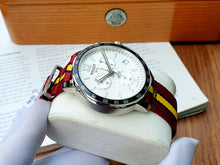 Load image into Gallery viewer, Tissot Quickster Chronograph NBA Miami Heat Edition White Dial Two Tone NATO Strap Watch for Men - T095.417.17.037.08
