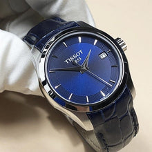 Load image into Gallery viewer, Tissot Couturier Lady Blue Dial Blue Leather Strap Watch for Women - T035.210.16.041.00