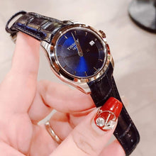 Load image into Gallery viewer, Tissot Couturier Lady Blue Dial Blue Leather Strap Watch for Women - T035.210.16.041.00