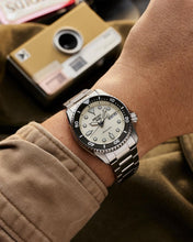 Load image into Gallery viewer, Seiko 5 Sports SKX Automatic Cream Dial Silver Steel Strap Watch For Men - SRPK31K1
