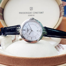 Load image into Gallery viewer, Tissot T Lady Flamingo Mother of Pearl White Dial Black Leather Strap Watch for Women - T094.210.16.111.00