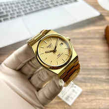Load image into Gallery viewer, Tissot PRX Powermatic 80 Gold Dial Gold Steel Strap Watch for Men - T137.407.33.021.00