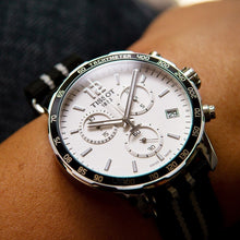 Load image into Gallery viewer, Tissot Quickster Chronograph NBA San Antonio Spurs Edition White Dial Two Tone NATO Strap Watch for Men - T095.417.17.037.07