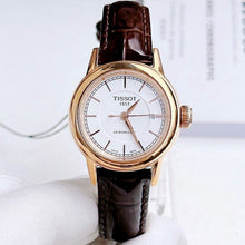 Load image into Gallery viewer, Tissot Carson Automatic White Dial Brown Leather Strap Watch For Women - T085.207.36.011.00