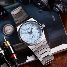 Load image into Gallery viewer, Tissot PRX Powermatic 80 Ice Blue Dial Silver Steel Strap Watch for Men - T137.207.11.351.00