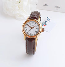 Load image into Gallery viewer, Tissot T Classic Carson White Dial Brown Leather Strap Watch For Women - T085.207.36.013.00