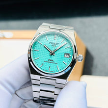 Load image into Gallery viewer, Tissot PRX Powermatic 80 Light Green Dial Silver Steel Strap Watch for Men - T137.207.11.091.01