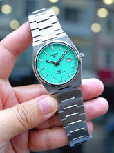 Load image into Gallery viewer, Tissot PRX Powermatic 80 Automatic Mint Green Dial Silver Steel Strap Watch for Men - T137.407.11.091.01