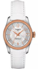 Load image into Gallery viewer, Tissot T-Classic Powermatic 80 Mother of Pearl Silver Dial White Leather Strap Watch For Women - T108.208.26.117.00