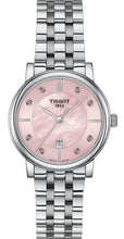 Load image into Gallery viewer, Tissot Carson Premium Lady Mother of Pearl Pink Dial Silver Steel Strap Watch For Women - T122.210.11.159.00