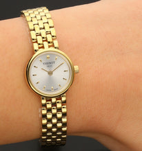 Load image into Gallery viewer, Tissot T Lady Lovely Silver Dial Gold Steel Strap Watch For Women - T058.009.33.031.00