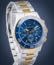 Load image into Gallery viewer, Maserati Competizione Chronograph Blue Dial Two Tone Steel Strap Watch For Men - R8873600006