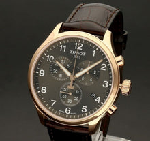 Load image into Gallery viewer, Tissot T Sport Chrono XL Classic Brown Dial Brown Leather Strap Watch For Men - T116.617.36.057.01
