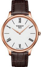 Load image into Gallery viewer, Tissot Tradition 5.5 White Dial Brown Leather Strap Watch for Men - T063.409.36.018.00