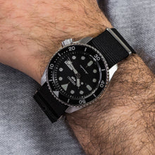 Load image into Gallery viewer, Seiko 5 Sports SKX Automatic Black Dial Black NATO Strap Watch For Men - SRPD55K3