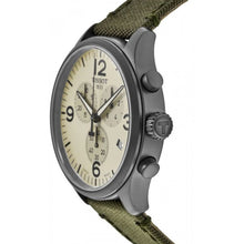 Load image into Gallery viewer, Tissot T Sport Chrono XL Beige Dial Green Nylon Strap Watch for Men - T116.617.37.267.00