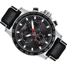 Load image into Gallery viewer, Tissot Supersport Chrono Black Dial Black Leather Strap Watch for Men - T125.617.16.051.00