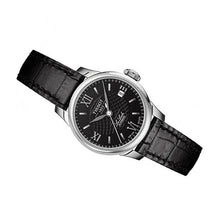 Load image into Gallery viewer, Tissot Le Locle Automatic Lady Black Dial Black Leather Strap Watch for Women - T41.1.123.57