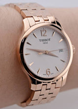 Load image into Gallery viewer, Tissot T Classic Tradition Lady White Dial Rose Gold Steel Strap Watch for Women - T063.210.33.037.00