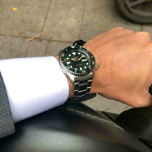 Load image into Gallery viewer, Seiko 5 Sports Automatic Analog Green Dial Silver Steel Strap Watch For Men - SRPD63K1