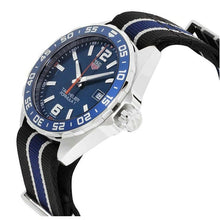Load image into Gallery viewer, Tag Heuer Formula 1 Quartz Blue Dial Two Tone NATO Strap Watch for Men - WAZ1010.FC8197