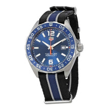 Load image into Gallery viewer, Tag Heuer Formula 1 Quartz Blue Dial Two Tone NATO Strap Watch for Men - WAZ1010.FC8197