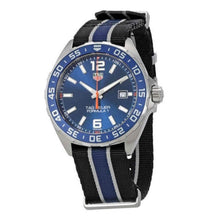 Load image into Gallery viewer, Tag Heuer Formula 1 Quartz Blue Dial Two Tone NATO Strap Watch for Men - WAZ1010.FC8197